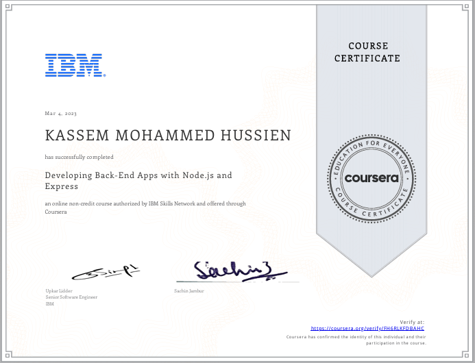 IBM Certificate